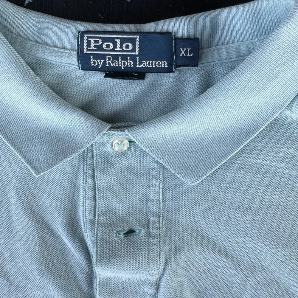 Ralph Lauren Blue Polo Shirt Classic Knit Casual